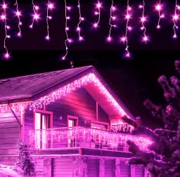 Christmas Decorations 2025 Icicle Lights Outdoor Waterproof New Year 2026 Led Curtain Garland Droop 0.5/0.6/0.7m