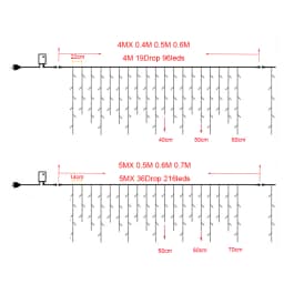 Christmas Decorations 2025 Icicle Lights Outdoor Waterproof New Year 2026 Led Curtain Garland Droop 0.5/0.6/0.7m