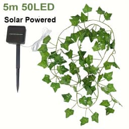 2/5/10M Ivy String Lights 20/50/100 LEDs Solar Fairy Lamp 8 Modes Hanging String Light for Garden Wedding Party Christmas Decor