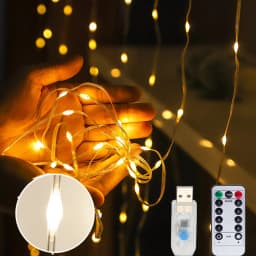 2M/3M Curtain Lights Christmas Garland USB Fairy Light String LED Outdoor For Christmas New Year Garden Party Wedding Decoration