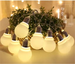 LED Christmas Fairy Big Bulb Ball Garland Holiday String Light 3/6M Battery Powered Decoration Garden Wedding Valentine Party