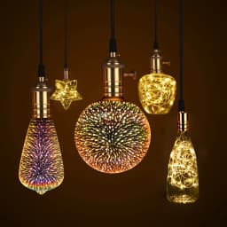 3D LED Light Bulb E27 4W Vintage Star Design 85V-265V Christmas Party Night Decor Ambient Lamp Ampoule for Lighting