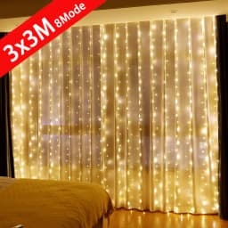 6x3M LED Curtain Icicle String Lights Christmas Fairy Lights Garland Outdoor Home For Wedding/Party/Garden Decoration 3M