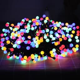 Waterproof LED Holiday Fairy String Light 8 Modes Christmas Round Ball Garden Garland Lights for Party Indoor Outdoor Decor