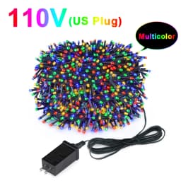 Outdoor Christmas Light New Year's Garland Lamp 100m 20m Twinkle LED String Holiday Wedding Decorative Lights Adornos De Navidad