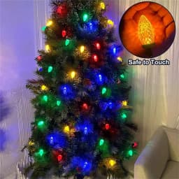 TIRVOSE Christmas Fairy Lights Outdoor 50/100 LED C6 Strawberry String Lights for Xmas Tree Garden Party Wedding New Year Decor
