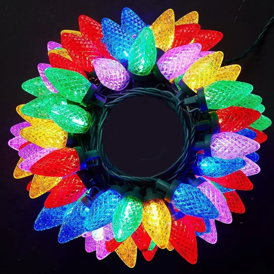 New Waterproof 5M 10M LED C6 Strawberry Fairy Lights Outdoor 8 Modes Christmas Garland String Light for Party Garden Patio Decor