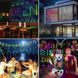Smart Curtain Lights 400 LED Curtain Fairy Lights with App & Remote Music Sync Programmable Window Hanging Light Dynamic DIY