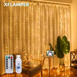 LED Curtain Garland Fairy Lights with 8 Modes for New Year Christmas Party Wedding Decoration