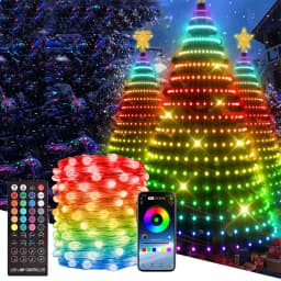 20M Smart App Control LED Fairy Lights USB Remote RGB BT Christmas Tree String Lights Garland for Wedding Holiday New Year Decor
