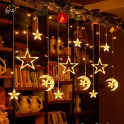 LED Curtain Fairy String Lights Bedroom Living Garden EU Plug Waterproof Light For Wedding Party Christmas New Year Decoration
