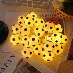 1pc 10/20LED Soccer Ball String Lights Football Fairy Lamp for Bedroom Home Wedding Garden Worldcup Decor