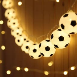 1pc 10/20LED Soccer Ball String Lights Football Fairy Lamp for Bedroom Home Wedding Garden Worldcup Decor