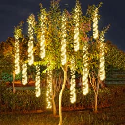 Creative 3 IN1 360LED Christmas Garland Meteor Shower String Light Outdoor Waterproof Icicle Fairy Lights for Holiday Tree Decor