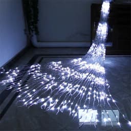 Waterfall Icicle Curtain Lights 3X2/3X3M Outdoor Led Christmas Fairy String Lights Meteor Shower Wedding Garland Background Lamp