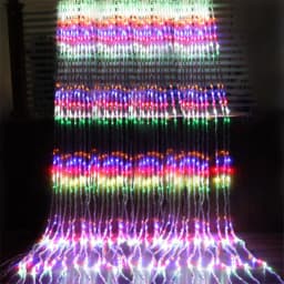 Waterfall Icicle Curtain Lights 3X2/3X3M Outdoor Led Christmas Fairy String Lights Meteor Shower Wedding Garland Background Lamp