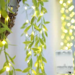 Christmas Battery Powered 2M-10M LED Ivy Fairy Lights Artificial Green Leaf String for Home Wedding Wreath Decor
