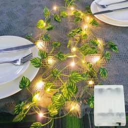 Christmas Battery Powered 2M-10M LED Ivy Fairy Lights Artificial Green Leaf String for Home Wedding Wreath Decor