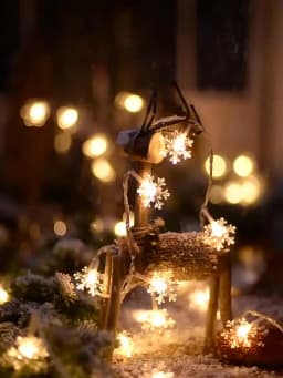 1/3/6M LED Snowflake Fairy Lights Battery/USB Power Copper Wire Garland Light New Year Garden Outdoor Wedding Living Room Decor