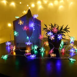 1/3/6M LED Snowflake Fairy Lights Battery/USB Power Copper Wire Garland Light New Year Garden Outdoor Wedding Living Room Decor