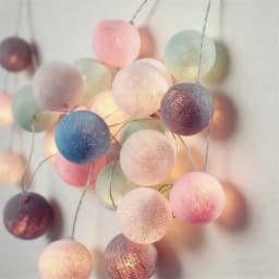 10/20LED Cotton Balls String Lights Garland Fairy Light Christmas Decorations for Home Room Outdoor Wedding Garden Patio Lights