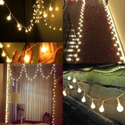 New 1.5M 3M 6M Garland Fairy LED Ball String Lights Waterproof For Christmas Tree Wedding Home Indoor Decoration Battery Powered