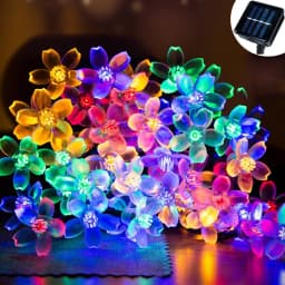 20/50/100/200LED FlowerSolar Garden Light Outdoor String Lights Waterproof Fairy Simulation Floral Garlands Christmas Decoration