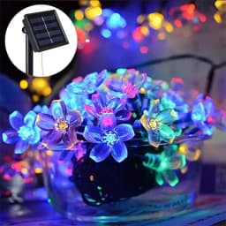 20/50/100/200LED FlowerSolar Garden Light Outdoor String Lights Waterproof Fairy Simulation Floral Garlands Christmas Decoration