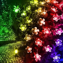 20/50/100/200LED FlowerSolar Garden Light Outdoor String Lights Waterproof Fairy Simulation Floral Garlands Christmas Decoration