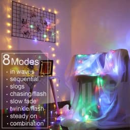 300LED Curtain Fairy Lights 8 Modes Indoor Twinkle String Lights with Remote Bedroom Window Wedding Party Wall Decor Christmas
