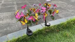 LED Fairy Lawn Lamp Simulation Colorful Butterfly Outdoor Solar Light Camping Garden Sunmmer Landscape Lighting Wedding Decor