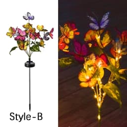 LED Fairy Lawn Lamp Simulation Colorful Butterfly Outdoor Solar Light Camping Garden Sunmmer Landscape Lighting Wedding Decor