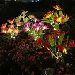 LED Fairy Lawn Lamp Simulation Colorful Butterfly Outdoor Solar Light Camping Garden Sunmmer Landscape Lighting Wedding Decor