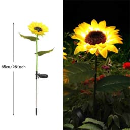 Sunflower Solar Lights Outdoor with 3LED/1LED Sunflower Yellow Flower Lights for Home Yard Villa Lawn Garden Pathway Decoration