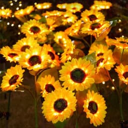 Sunflower Solar Lights Outdoor with 3LED/1LED Sunflower Yellow Flower Lights for Home Yard Villa Lawn Garden Pathway Decoration