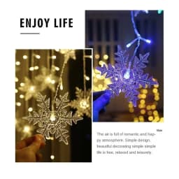 Christmas Led Snowflake Icicle Lights Outdoor Garden Garland Fairy String Lights Home Party Decorations 2026 New Year
