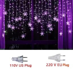 Christmas Led Snowflake Icicle Lights Outdoor Garden Garland Fairy String Lights Home Party Decorations 2026 New Year