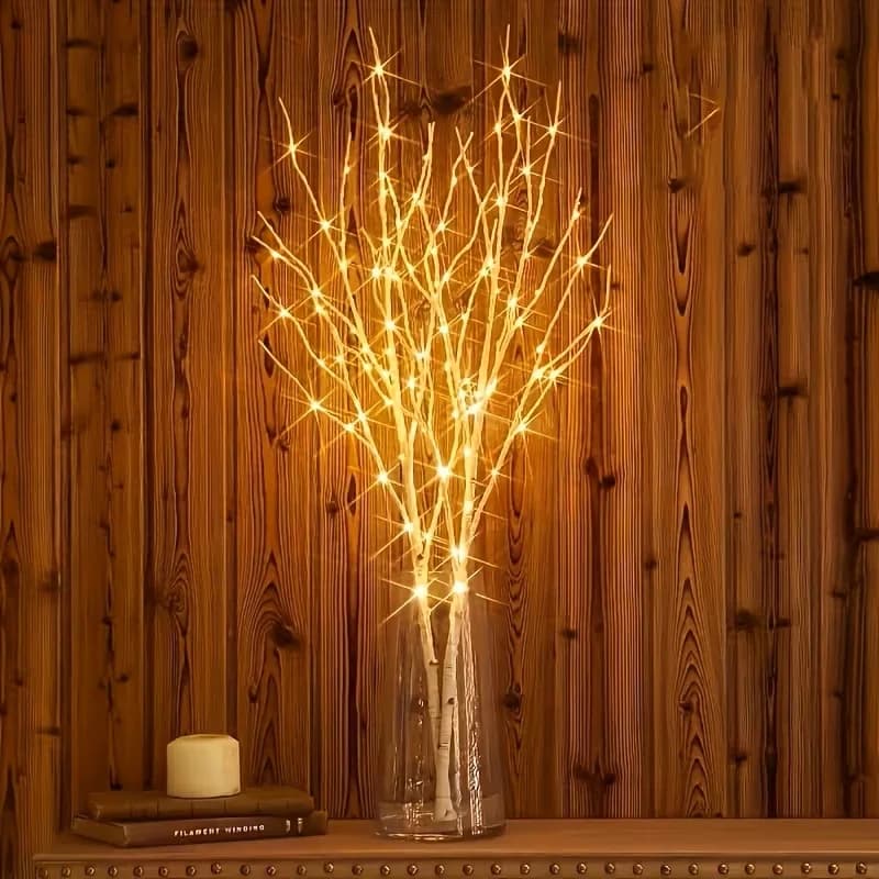 1 PC White Birch Branch Light LED Festive Lights Battery Operated For Christmas Party Wedding Decoration Twig Outdoor Lights