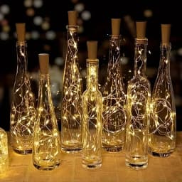 1PC 20 LED Wine Bottle Cork Copper Wire String Lights 2M Battery Powered Fairy Lights Christmas Valintine DIY Decoration