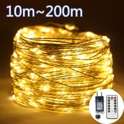 100M 200M LED String Lights Silver Wire Fairy Lights Christmas Garland For Outdoor Street New Year Tree Wedding Party Decoration
