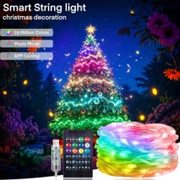 Smart Fairy RGB String Light USB 10M/33FT Waterproof String Light with App Control, Sync to Voice & Music Valentine's Day Decor