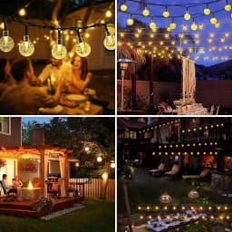 20-100LED Crystal Ball LED Solar Outdoor Light String Fairy Light Christmas Wreath Garden Terrace Party Outdoor Decoration