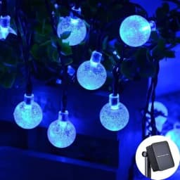 20-100LED Crystal Ball LED Solar Outdoor Light String Fairy Light Christmas Wreath Garden Terrace Party Outdoor Decoration
