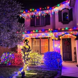 Christmas Outdoor Lights 20m Street Garland Winter Led Icicle Curtain Lights for House New Year and Christmas Decoration 2024