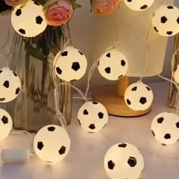1pc 10/20LED Soccer Ball String Lights Football Fairy Lamp Battery Operated Perfect For Bedroom Home Wedding Party Garden Decor