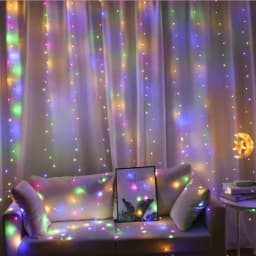 USB Powered Christmas Fairy Curtain Lights with Remote 8 Modes for Holiday Bedroom Wedding Xmas Tree and Window Decorations