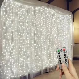 USB Powered Christmas Fairy Curtain Lights with Remote 8 Modes for Holiday Bedroom Wedding Xmas Tree and Window Decorations