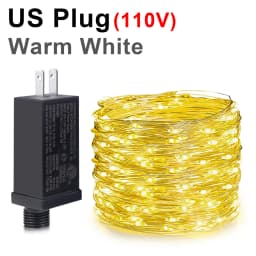 100m-10m LED Fairy Lights Christmas Party Decor Waterproof Outdoor Indoor Copper String Lights for Bedroom Balcony Window
