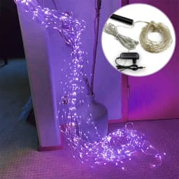 Halloween Fairy String Lights 600 LED Purple Waterfall Lights for Christmas Curtain Outdoor Tree Garlands Holiday Wedding Party