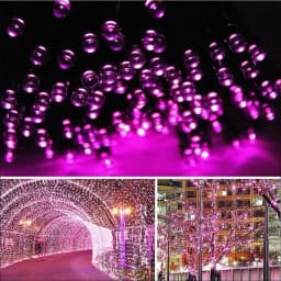 8Colors Outdoor Solar Light Garden Warm/Purple/RGB LED Strip String Fairy Lights Solar Lamp Waterproof Garland Christmas Decor